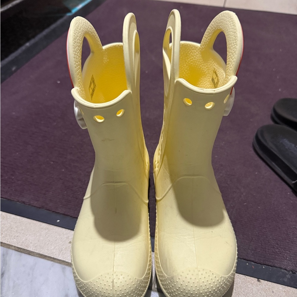 Crocs yellow Kids Rain Boots